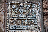 Bagan Myanmar. Dhammayazika pagoda, glazed Jataka plaques. 